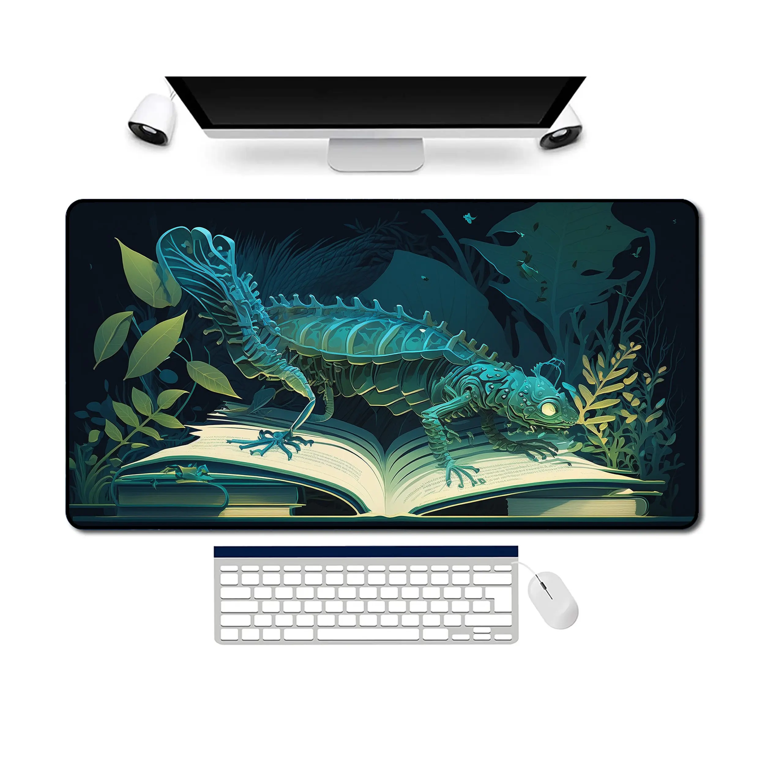 

Fantasy Lizard Desk Mat, Non-slip and Waterproof Gaming Mouse Pad, Gaming Desk Decoration Mat, The Perfect Gift for Friends.