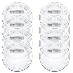 20 Sets Clear Plastic Craft Button Pins, Bulk Blank Supplies, Make Your Own Changeable Picture Button Badges DIY Crafts
