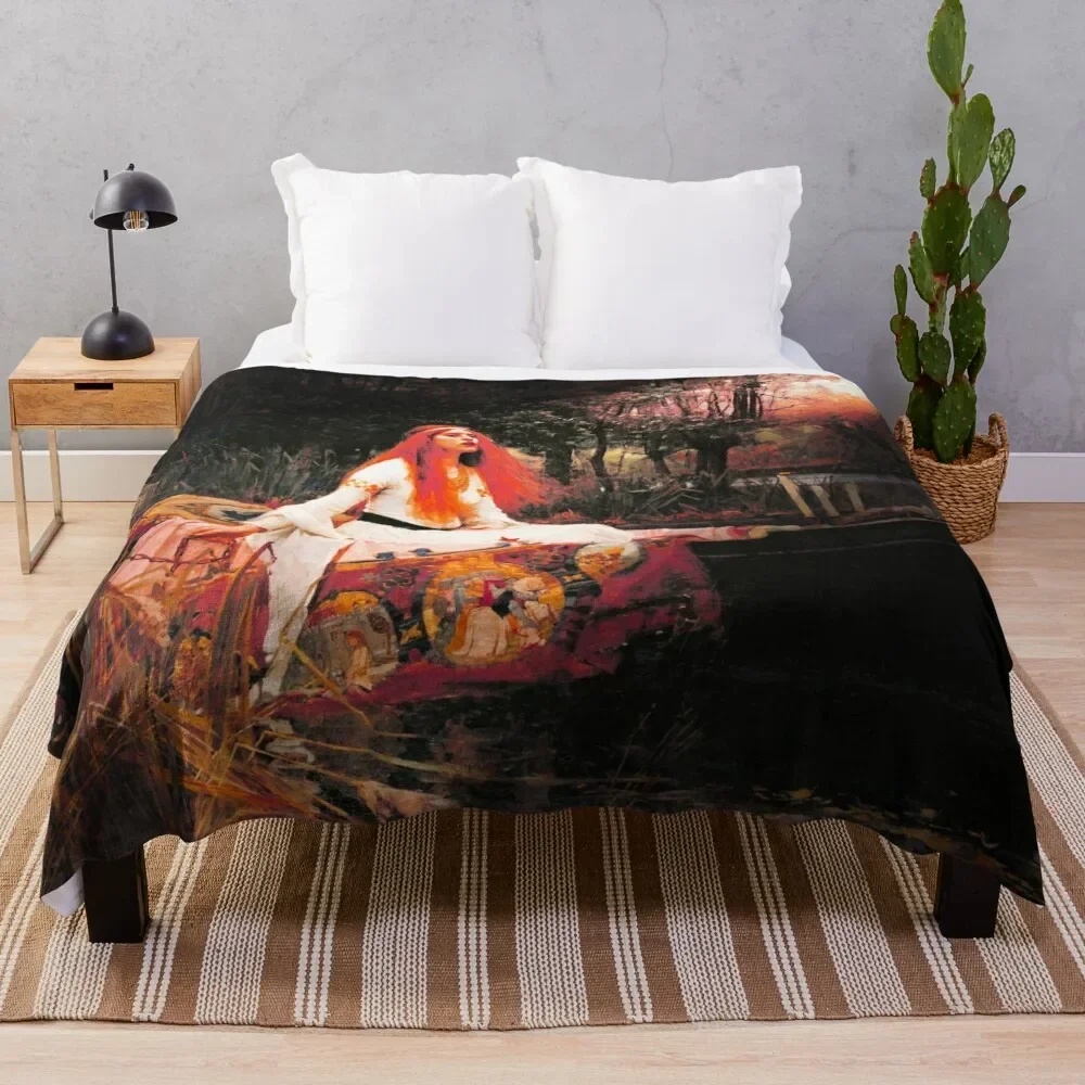 

Vivid Retro - The Lady of Shalott Throw Blanket Bed covers Picnic halloween Blankets For Baby Blankets