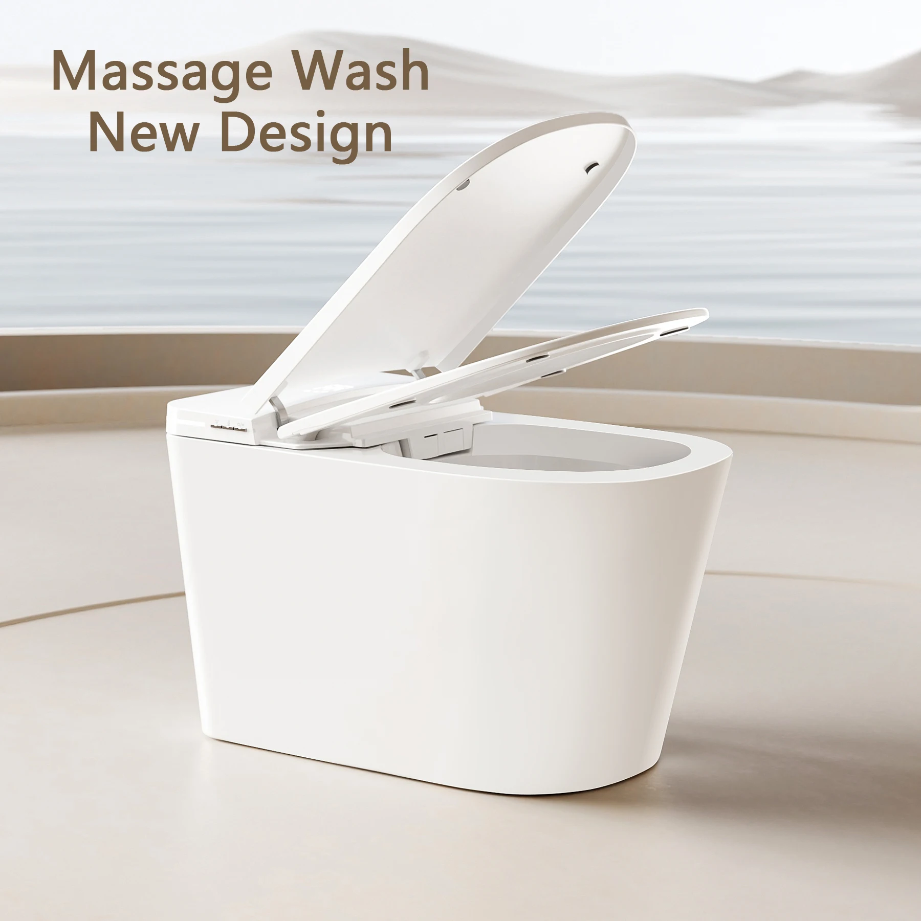USA Conformity Automatic Ceramic Toilet Sanitary Luxury Power Off Flush Intelligent Sensor Sense Snart Toilet for Sale