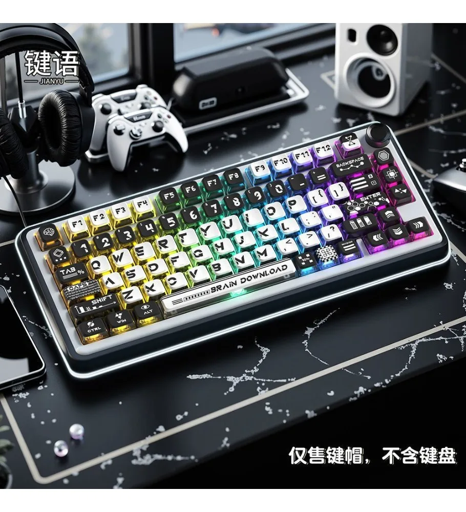 Keycap Storm Premium Sense Four-Sided Transparent PBT Five-Sided Sublimation Mechanical Keyboard Keycaps