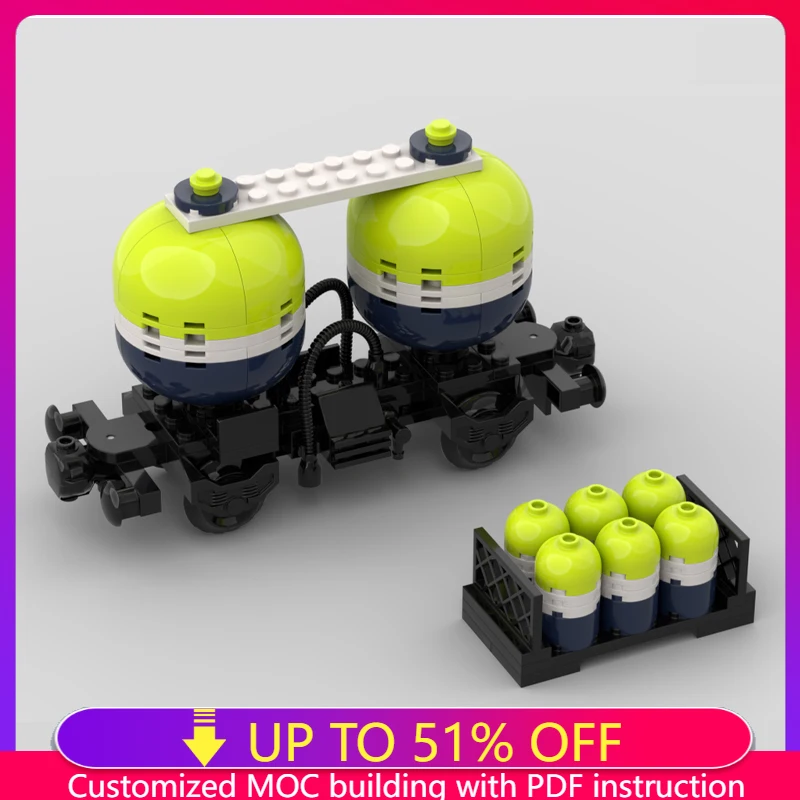 NIEUWE MOC City Twin Tank Rail Tanker Wagon Autotreinen Model DIY Creatieve Ideeën Technologie Kind Speelgoed Montage Puzzels Geschenken Pakken