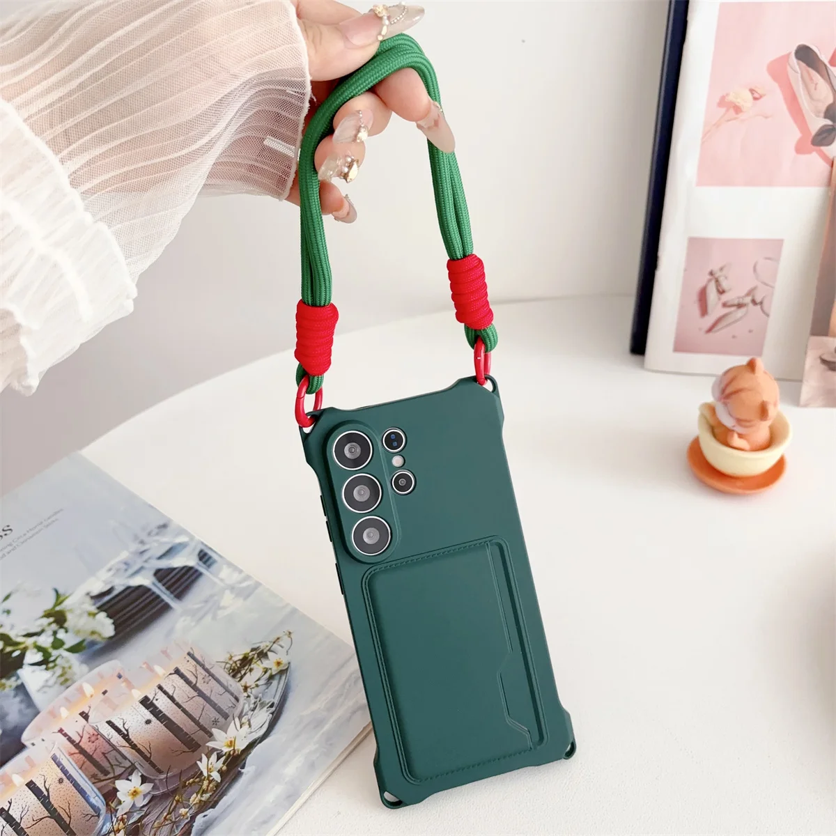 Handgelenkband Brieftasche Kartenhalter Handyhülle für Samsung Galaxy S26 S25 S24 Ultra S23 FE S22 Plus A17 A56 Silikon Schutzhülle – Detail 29