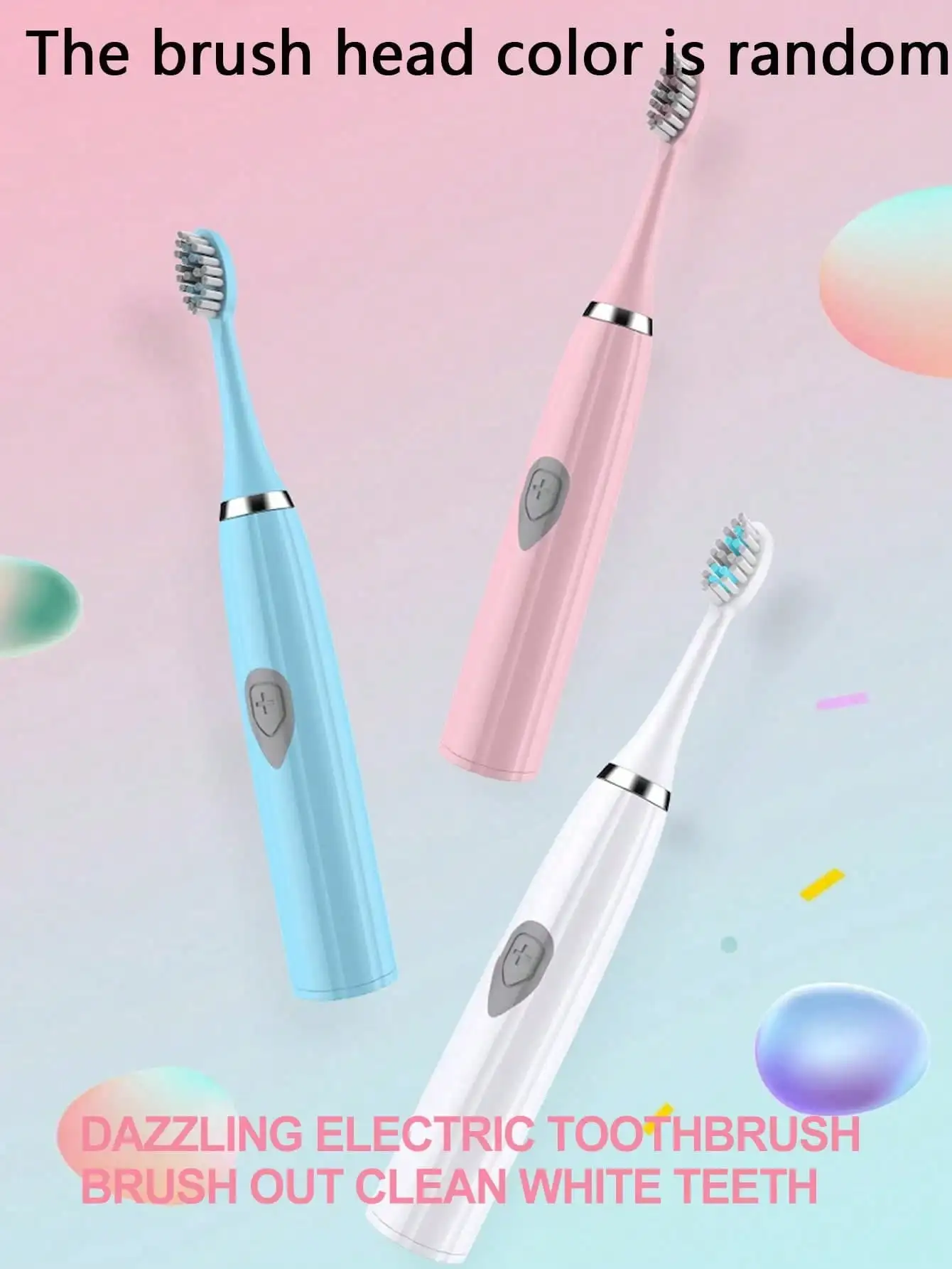 Electric Toothbrush for Adults Soft DuPont Bristle Portable Battery Endurance IPX6 Waterproof Intelligent Effective Oral Care