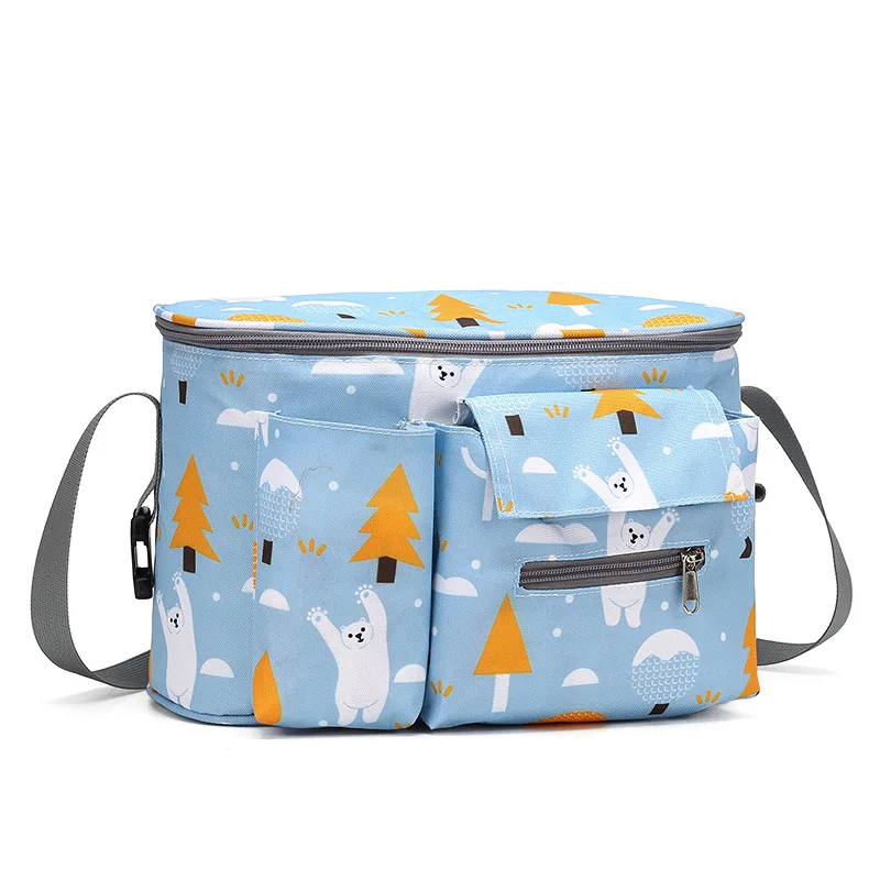 Oxford Stroller Bag Mommy Bag Diaper Baby Nappy Bag Stroller Accessories Outdoor Travel Nappy Water Cup Holder