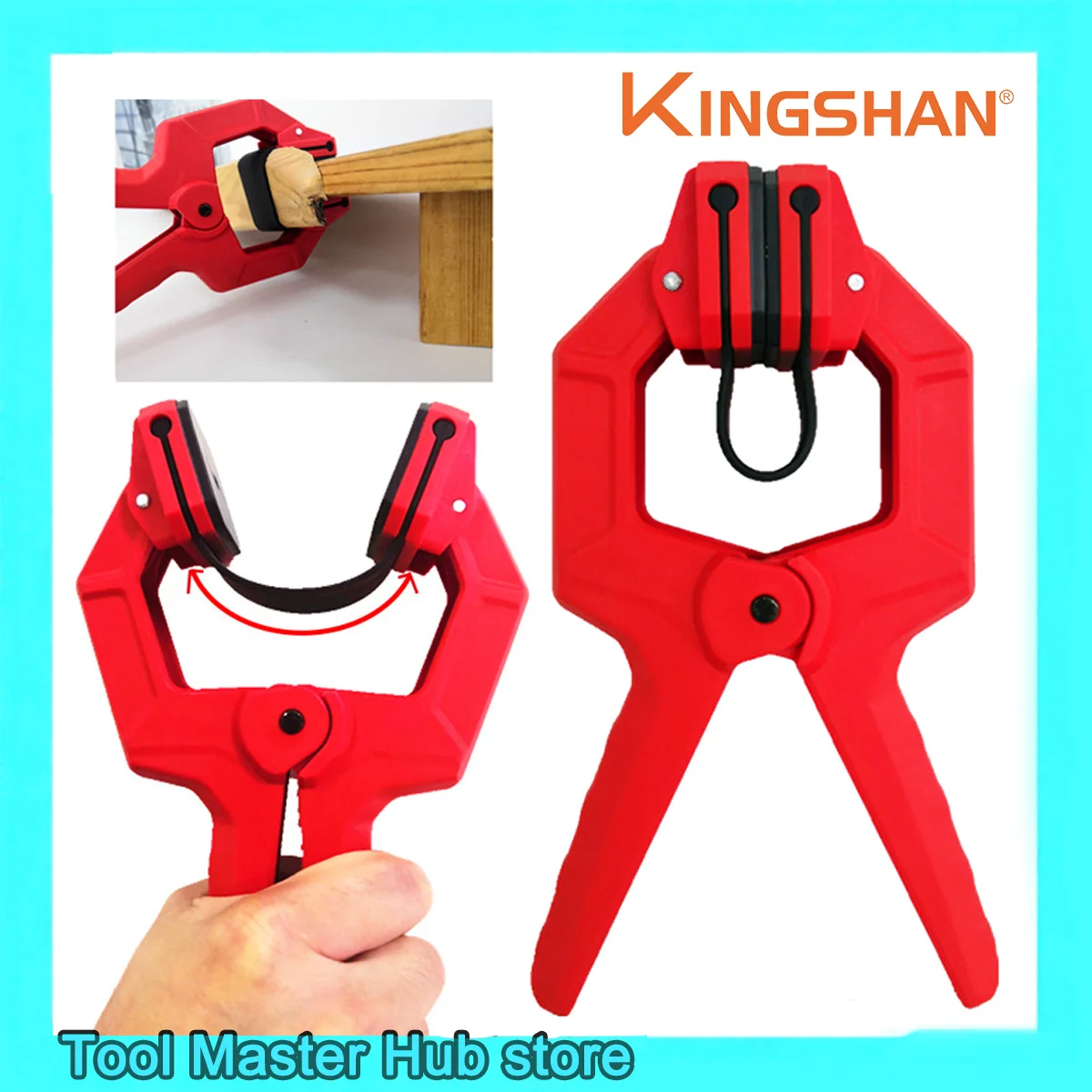 

Зажим-струбцина KINGSHAN с пружинным механизмом, одноручный F-образный зажим для деревообработки, авиамоделирования, крепления фоторамок, инструмент-плоскогубцы для фиксации