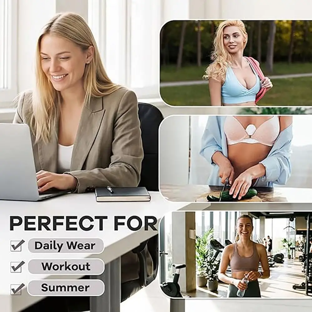Skin-Friendly Reusable Bra Liners Moisture-Wicking Soft Sweat Absorber Pads Washable Boob Sweat Pads Summer