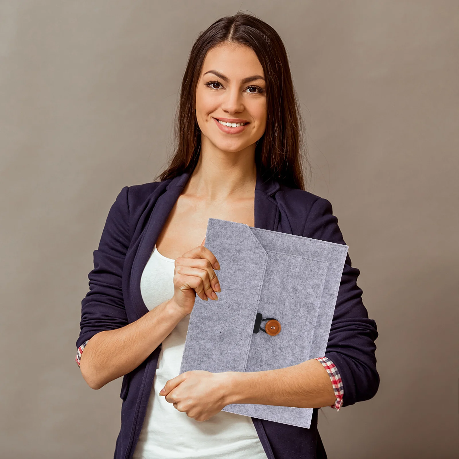 حقيبة كمبيوتر محمول خفيفة الوزن مصنوعة من مادة اللباد مقاومة للصدمات ومضادة للخدش حقيبة كمبيوتر محمولة للسفر والعمل المكتبي