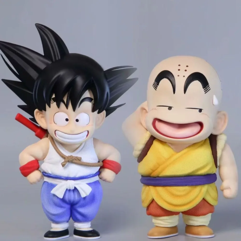 

Anime Dragon Ball Son Goku Anime Figures Krillin Fuguire Childhood Cute Models PVC Statue Desk Ornaments Collection Toys Gifts