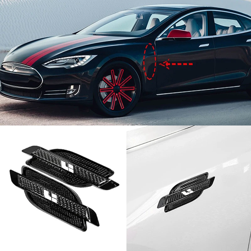 2PCS Carbon fiber Leaf Car Body Side Fender Stickers Badges For LI Auto Lixiang L9 MAX One L7 Pro L8 Li9 R20 Li7 L6 Mega