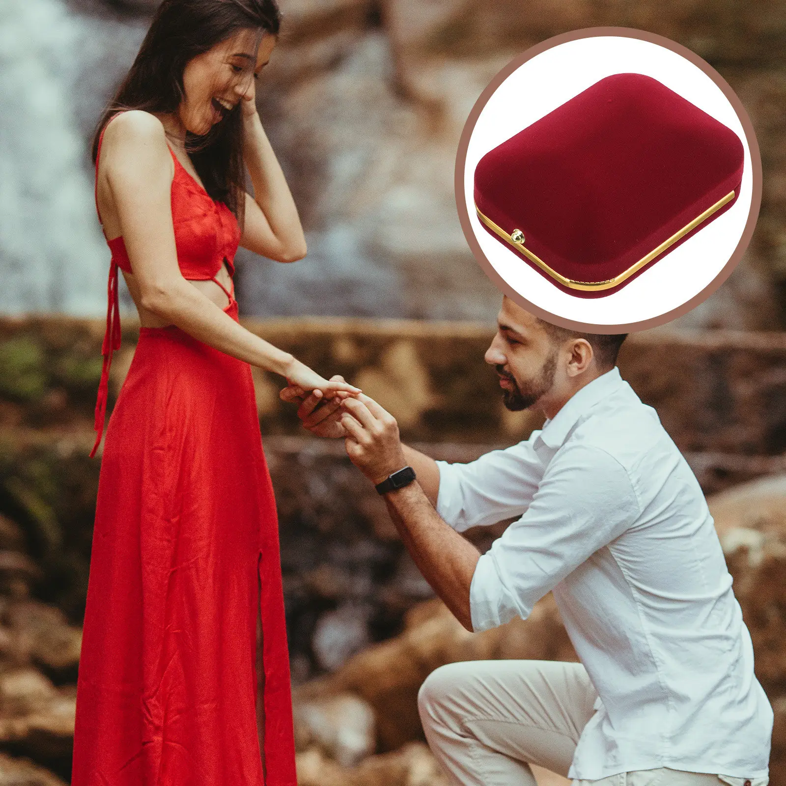 

Шкатулка для украшений, органайзер для ожерелий, маленькая жесткая подарочная коробка для ювелирных изделий, защитный футляр для ожерелья, колец, серег, подарок на свадьбу, День святого Валентина