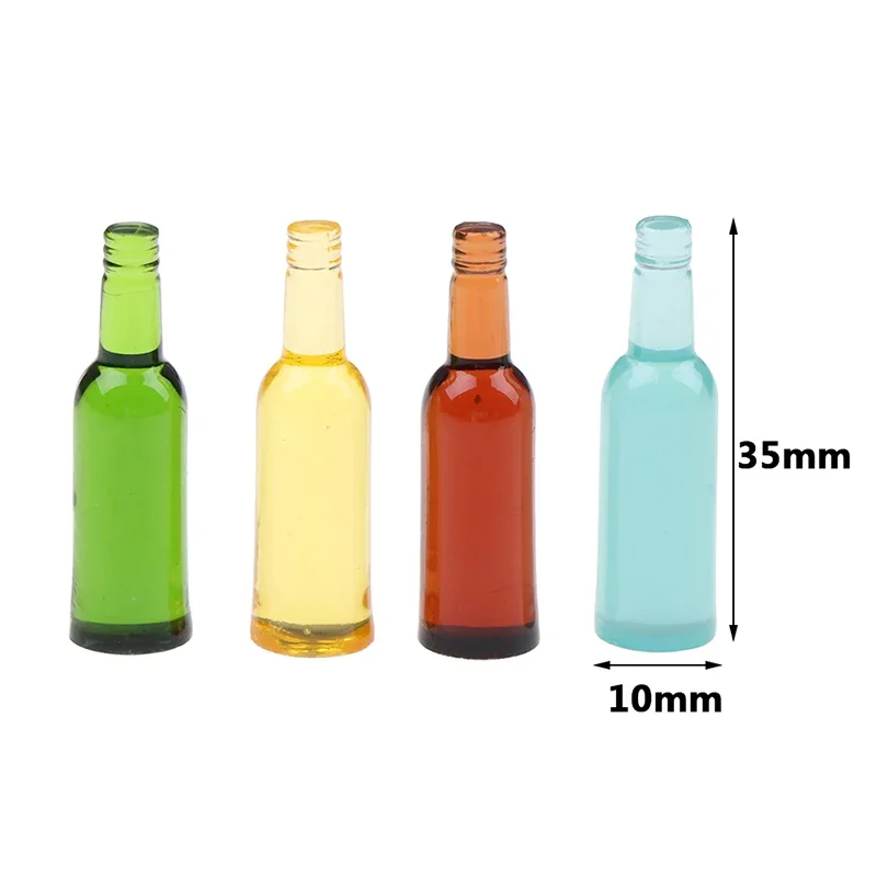 Maison de poupée Miniature 1:12, bouteille de bière, vin, boisson, accessoires de cuisine, 6 pièces