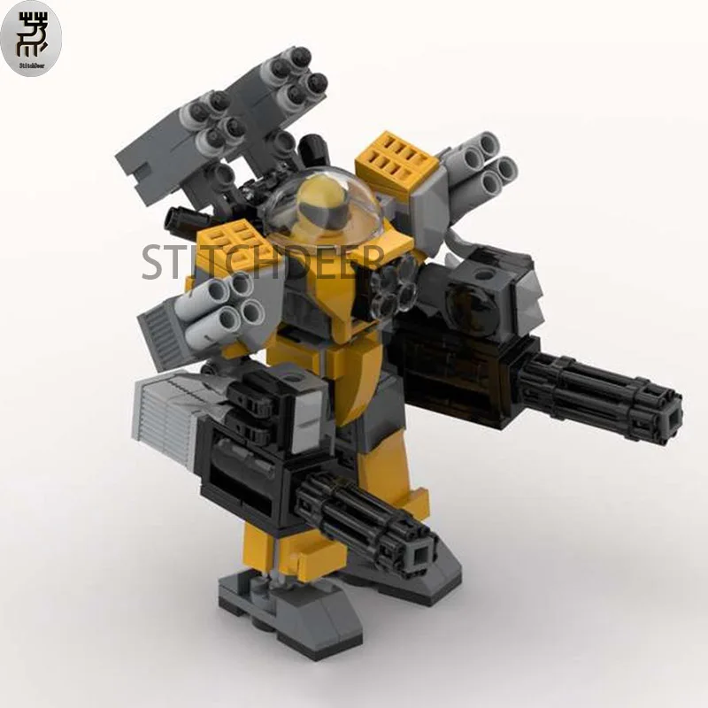 299PCS MOC Battle Suit 1.5 Heavy Weapon Specialist Warrior Mecha Building Blocks DIY Model Toy Brick Hobby Enlightenment Gift