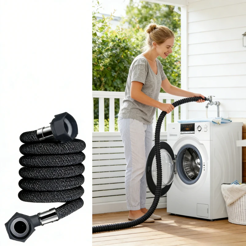 Homeuse Universal Washing Machine Inlet Hose,Flexible Dishwasher Extension Corrugated Washer Hose Adapter Bend Hose Replacement,