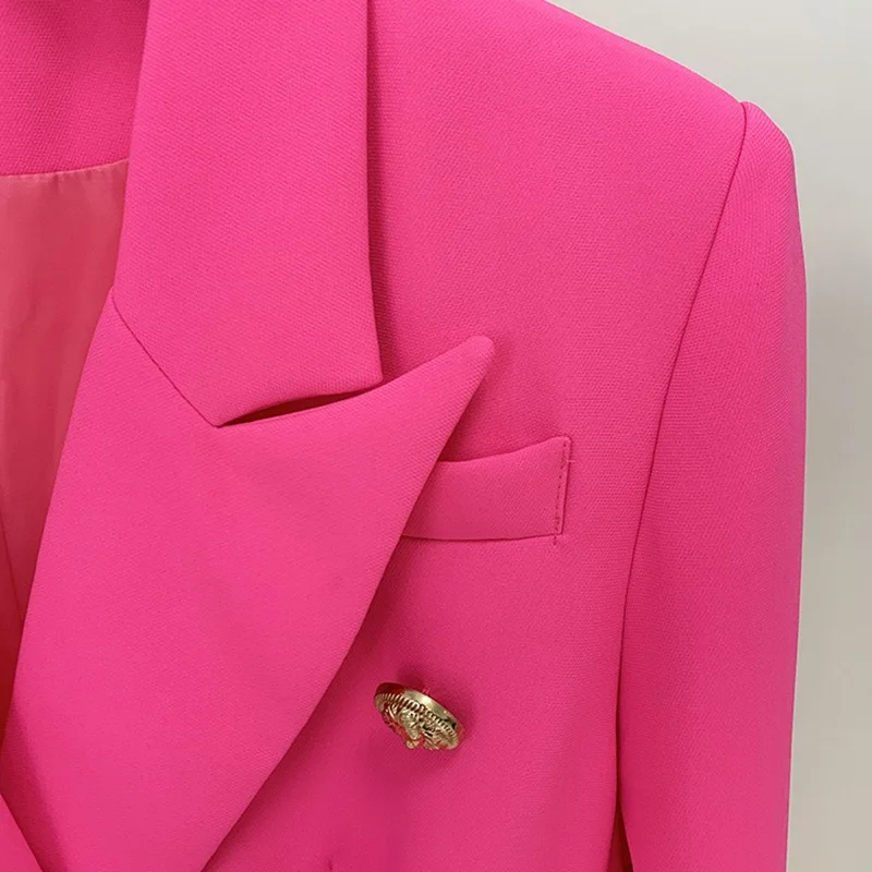 เสื้อสูททรงสลิมปุ่มหัวสิงโตโลหะทันสมัย