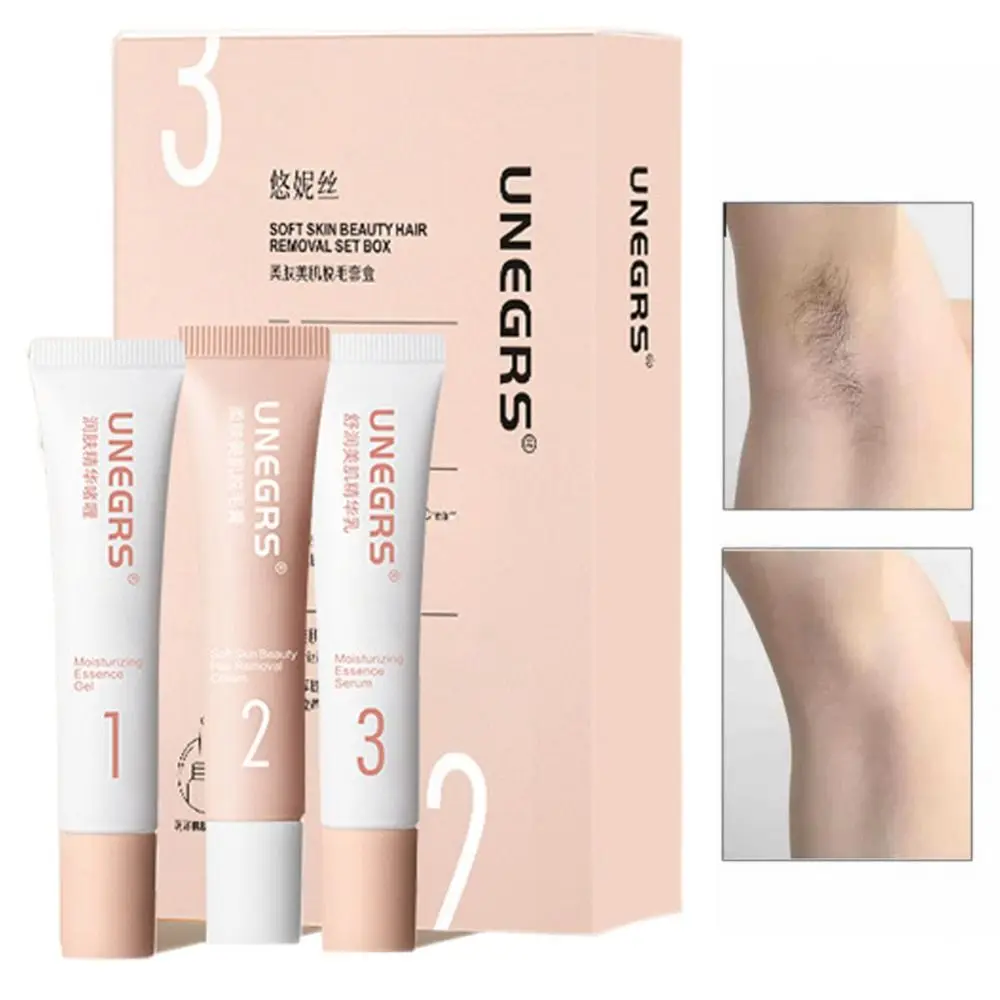 Hair Inhibition Shrink Pores for Women Men Armpit Hair Growth Inhibitor Depilatory Cream Shave Cream Hair Removal Cream Set