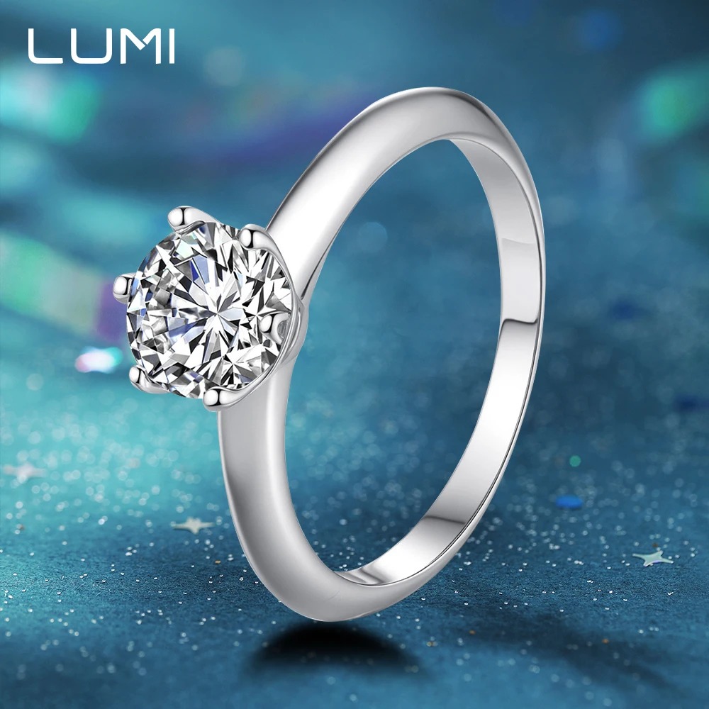 

VVS1 Moissanite Engagement Ring for Women S925 Sterling Silver Lab Diamond Promise Wedding Band GRA Certified