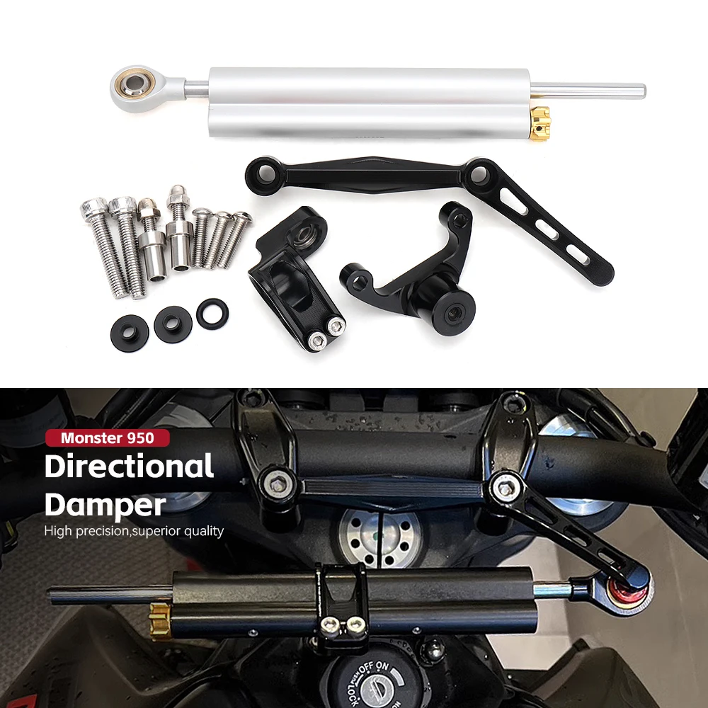 

New Motorcycle Steering Stabilizer Damper and Bracket Kit Mount Support For Ducati Monster 950 Monster937 2021 2022 2023