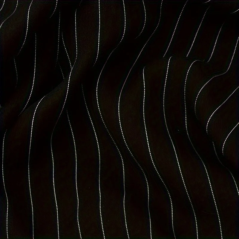 2 Yards Black and White Stripesd Texture Drape Anti-Wrinkle Cotton Spring and Summer Shirt Long Skirt Pants Fabric