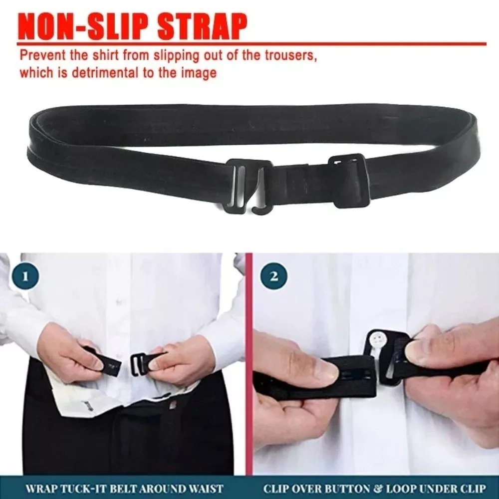 Fashion Non-slip Waistband Elastic Shirt Stay Best Anti Wrinkle Business Nylon Belt