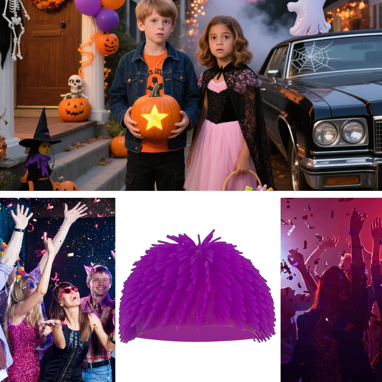 Funny Spiky Ball Headband Cosplay Accessories Club Masquerade Party Headwear Hair Jewelry Halloween prank fun headgear