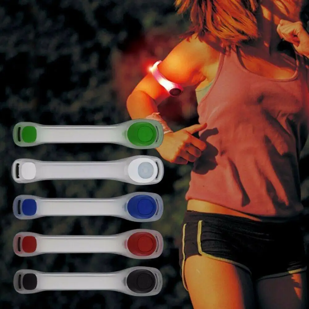 LED Reflective Safety Belt Arm Strap Night Cycling Running LED Armband Light Red Five Colors