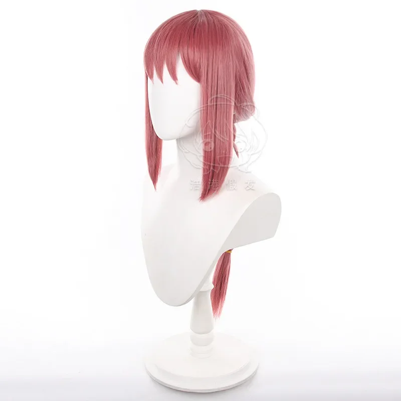 Peruka do cosplay Chainsaw Man dla kobiet, Makima, różowo-czerwony warkocz, peruka na Comic-Con, przebranie sceniczne, akcesoria do kostiumów na imprezy i występy.
