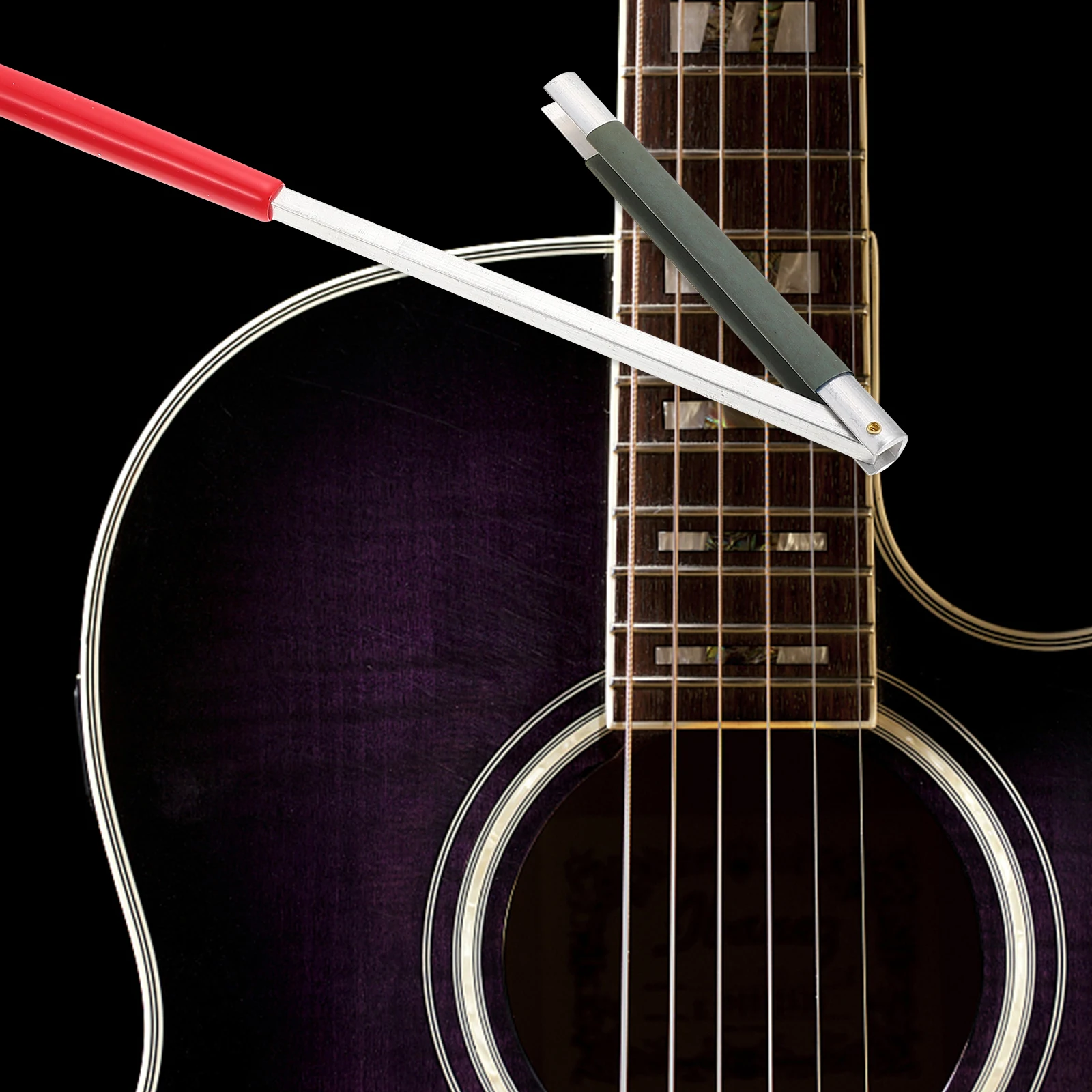 

Professional Guitar Fret File Tool for Metal Fingerboards Repair Durable Handle Long Service Life String Instrument File Tool