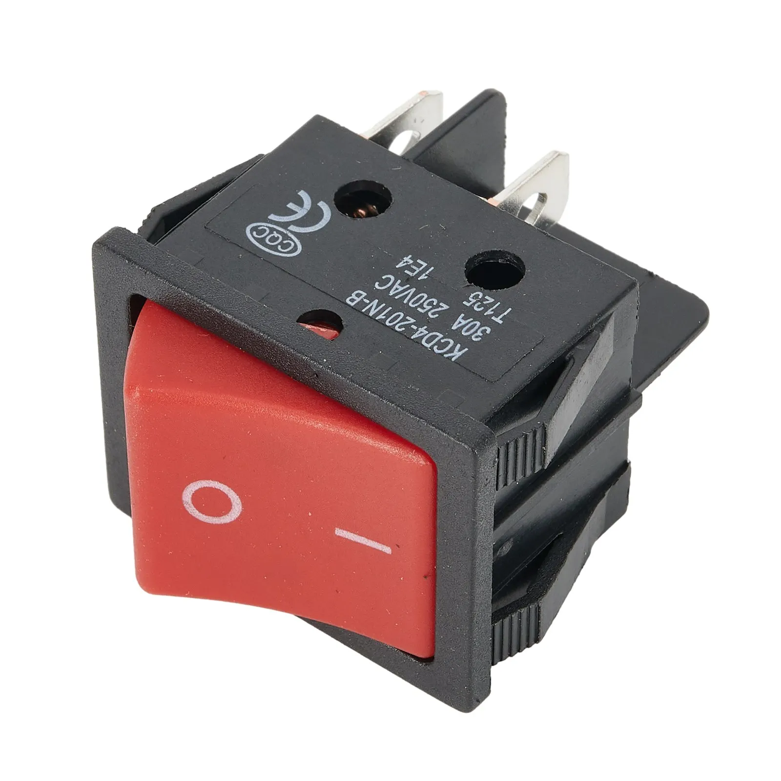 1pcs Heavy-duty Nylon Power Switch 4 Pin 30A 120/250V AC Red LED IP65 29x22mm Waterproof Dustproof Power Tool Accessories