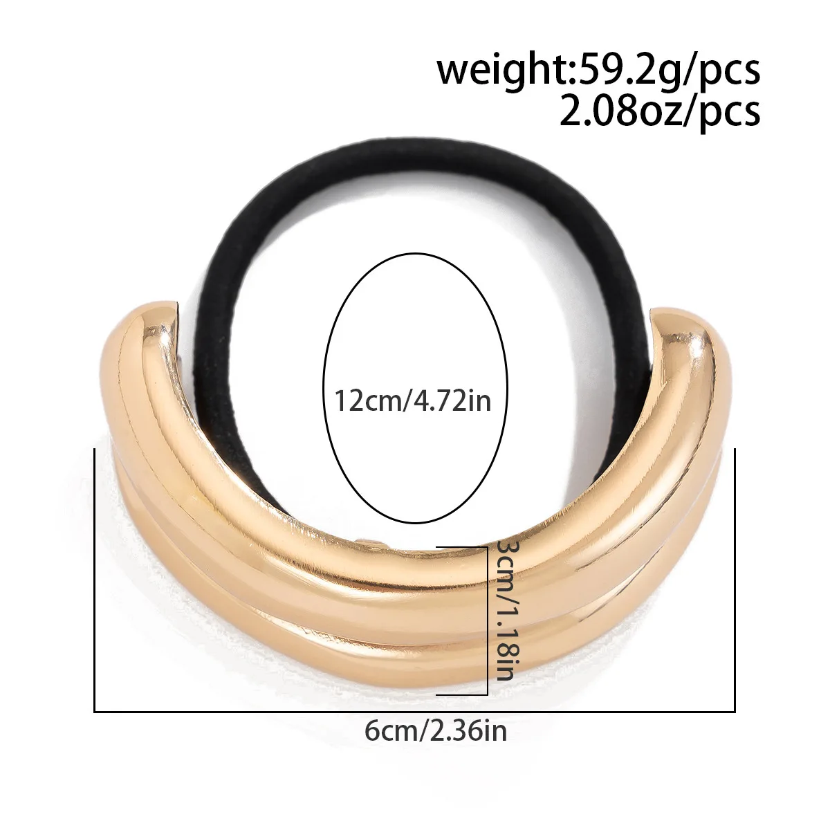 Metal Irregular Double-layer Hair Bands Ropes for Women Headband Elastic HairPins Hairband Fashion Jewelry Hair Accessories Gift image 6