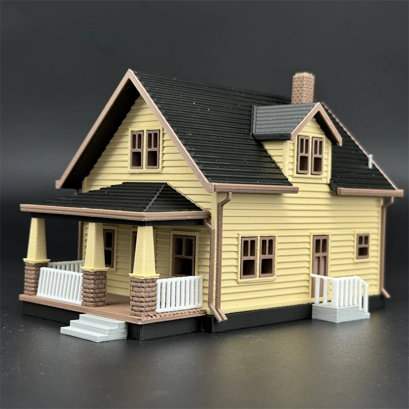 Classic 1/87 HO Scale The Dayton House Model DIY Plastic Assembly Model Kit Exquisite Building Miniature Diorama Idea Gifts