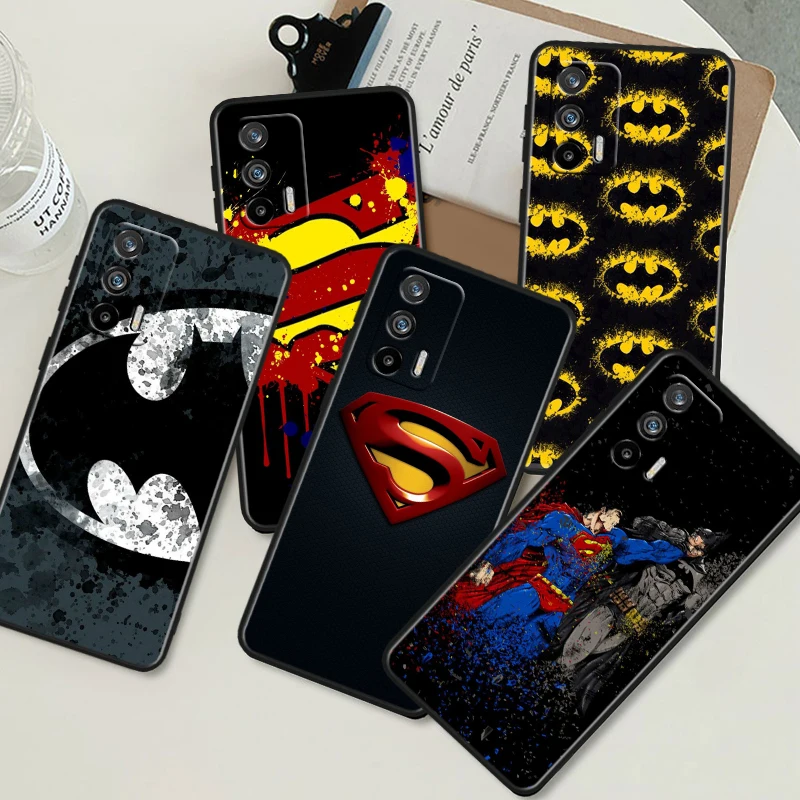 Superhero Superman For OPPO Realme GT Neo 5 SE 10 9i 8i 7i 6s 5 Narzo 50i 50A 240W Pro Plus Black Soft Phone Case