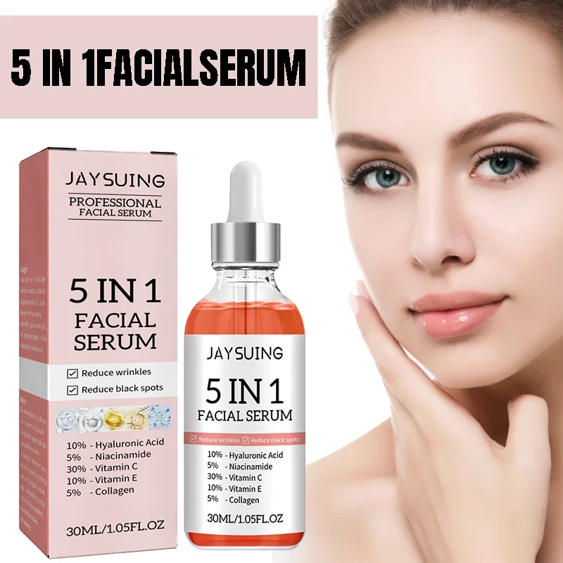 5 In 1 Facial Essence Niacinamide Whitening Brightening Facial Essence Moisturizing Essence Shrink Pores Skin Care Cosmetic