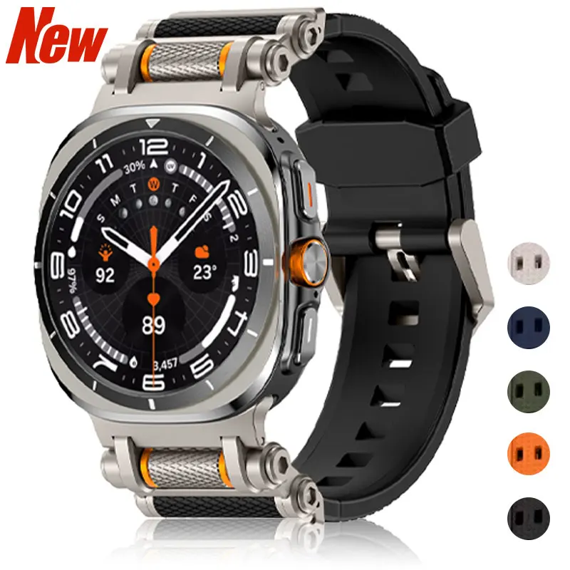 

Luxury Silicone Strap for Samsung Galaxy Watch Ultra 2025 47mm Sport Strap for Galaxy 7 Ultra 47mm No Gaps Watchband Bracelet