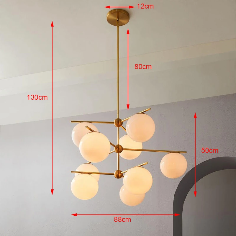 Antieke plafondlamp ontwerp LED melkwitte glazen bol hanglamp woondecoratie keuken koffie woondecoratie hanglamp