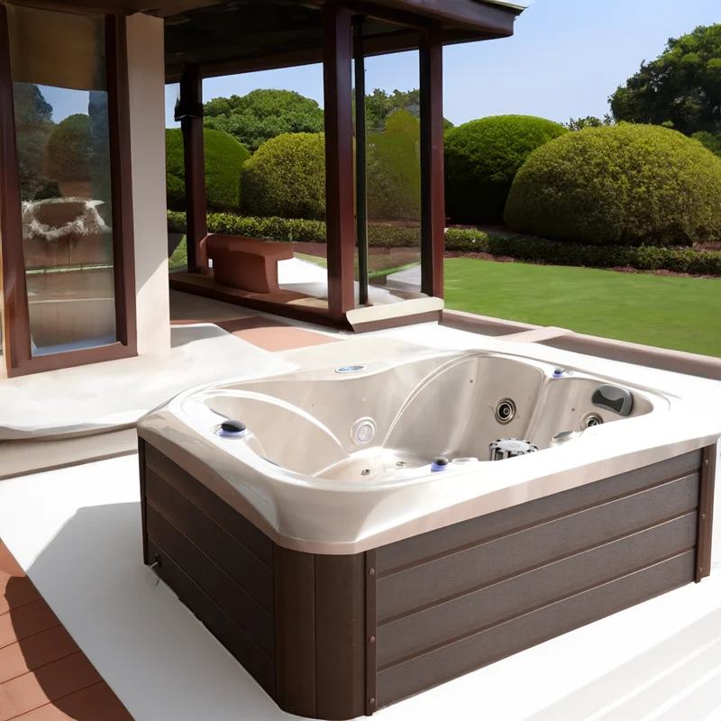 Outdoor Massage Hot Tub With System for 2-3 Persons