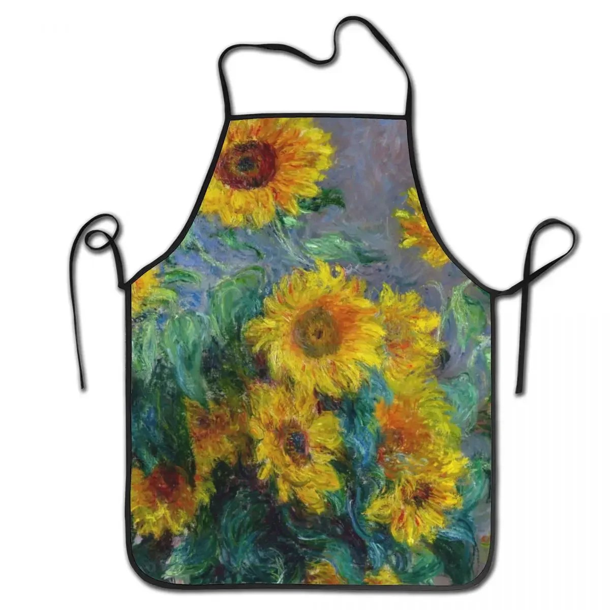 Claude Monet Bouquet Of Sunflowers Apron Women Men Impressionist Art Adult Kitchen Chef Bib Tablier Cuisine Cooking Baking