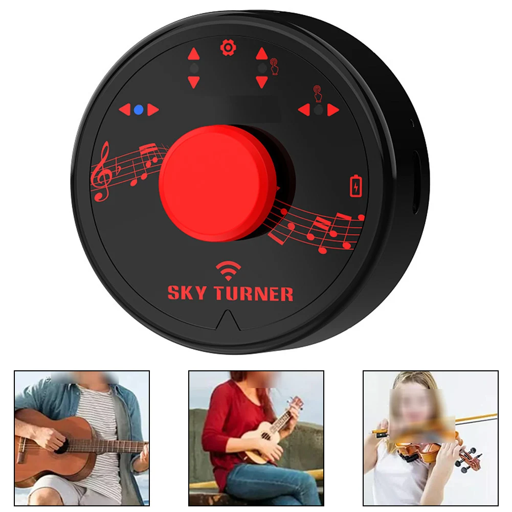 

Black Red BT Foot Pedal Compatible With 99 Of Apps Simulated Finger Page Turning Supports Multiple Systems Live Performance