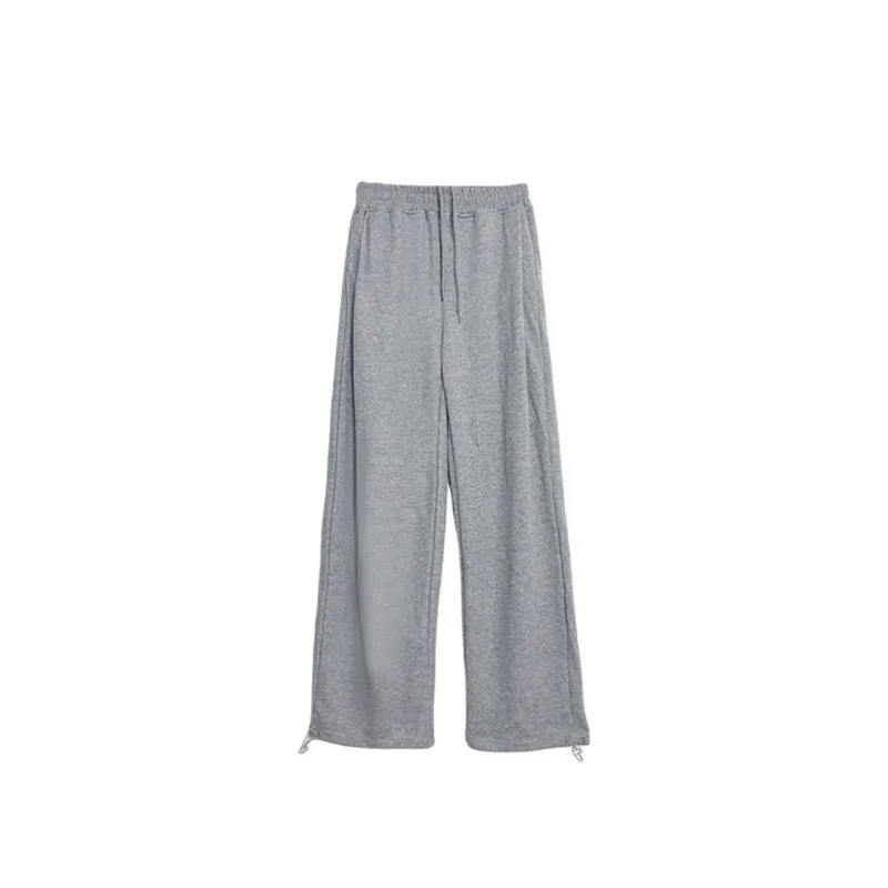 Deeptown Oversized Grey Women Sweatpants Korean Fashion Jogging Basic Straight Baggy Sport Pants Casual Trousers Summer Hip Hop