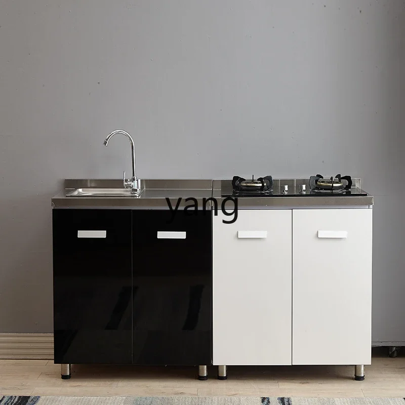 CX simple stainless steel kitchen cabinet stove cabinet integrated household assembly economical