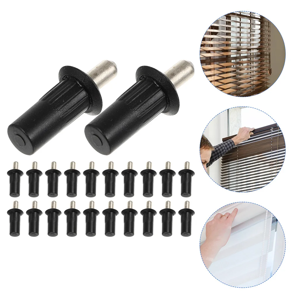 

50 Pcs Shutter Repair Pins Furniture Connector Black Hardware Window Screen Replacement Parts Durable Plastic Blinds Fasteners