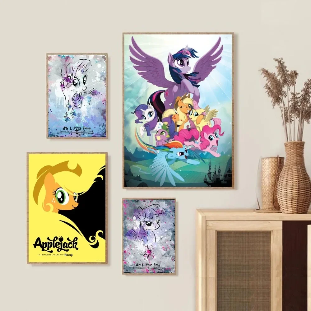 1pc Anime My Little P-Pony Poster HD Posters Home Room Bar Cafe Decor Art Wall Painting Picture