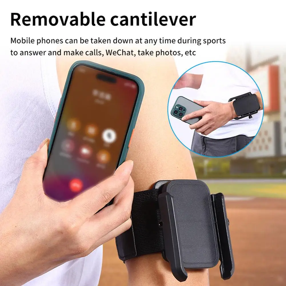 

Наружная повязка на руку для бега, повязка на руку, держатель для телефона, поворотный на 2024 °, тренировочные упражнения для бега U0v1