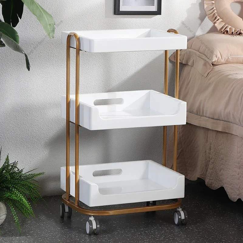High-grade Beauty Specific Rolling Cart Multifunction Storage Shelf SPA Trolley Utility Salon Furniture Carrinho Multiuso FYST