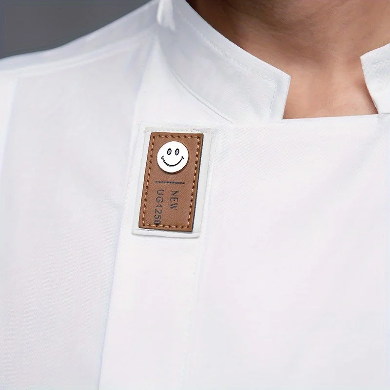 Smiling Face Hotel Chef's Clothing Short Sleeved Men's Breathable Hotel Catering Kitchen Baking
