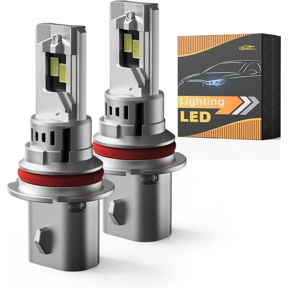 

9007/HB5 Light Bulbs,Super Bright 6500K Cool White, Direct Replacement or Hgen Bulbs,High Visibility,70000H Liespan, No licker