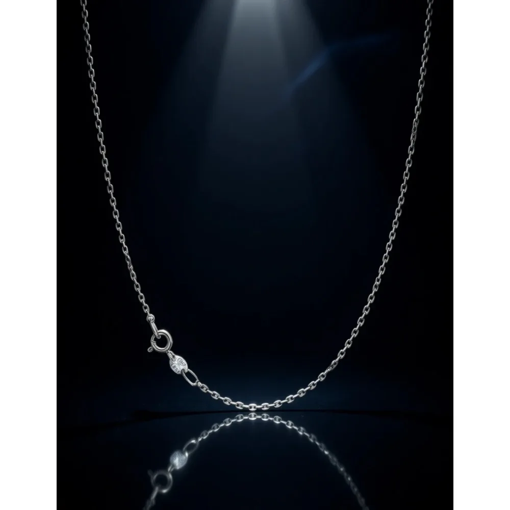 

Позолоченная 18-каратным золотом цепочка из стерлингового серебра 925 пробы для женщин, 1 мм, прочная, блестящая, 14-24 дюйма