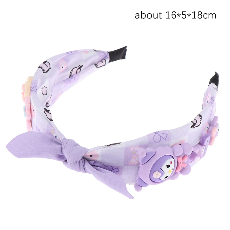 Kawaii Sanrio Kuromi My Melody Hair Band Cute Plush Hair Loop Autumn And Winter Hair Band Hair Accessories Girl Gift