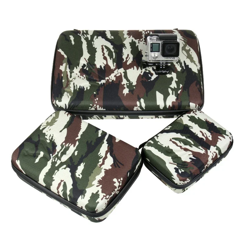 GoPro Hero 6,5,4,3,xiaomi yi,sjcam,アクションカメラアクセサリー用のポータブル収納ケース,保護EVAボックス,カモフラージュケース