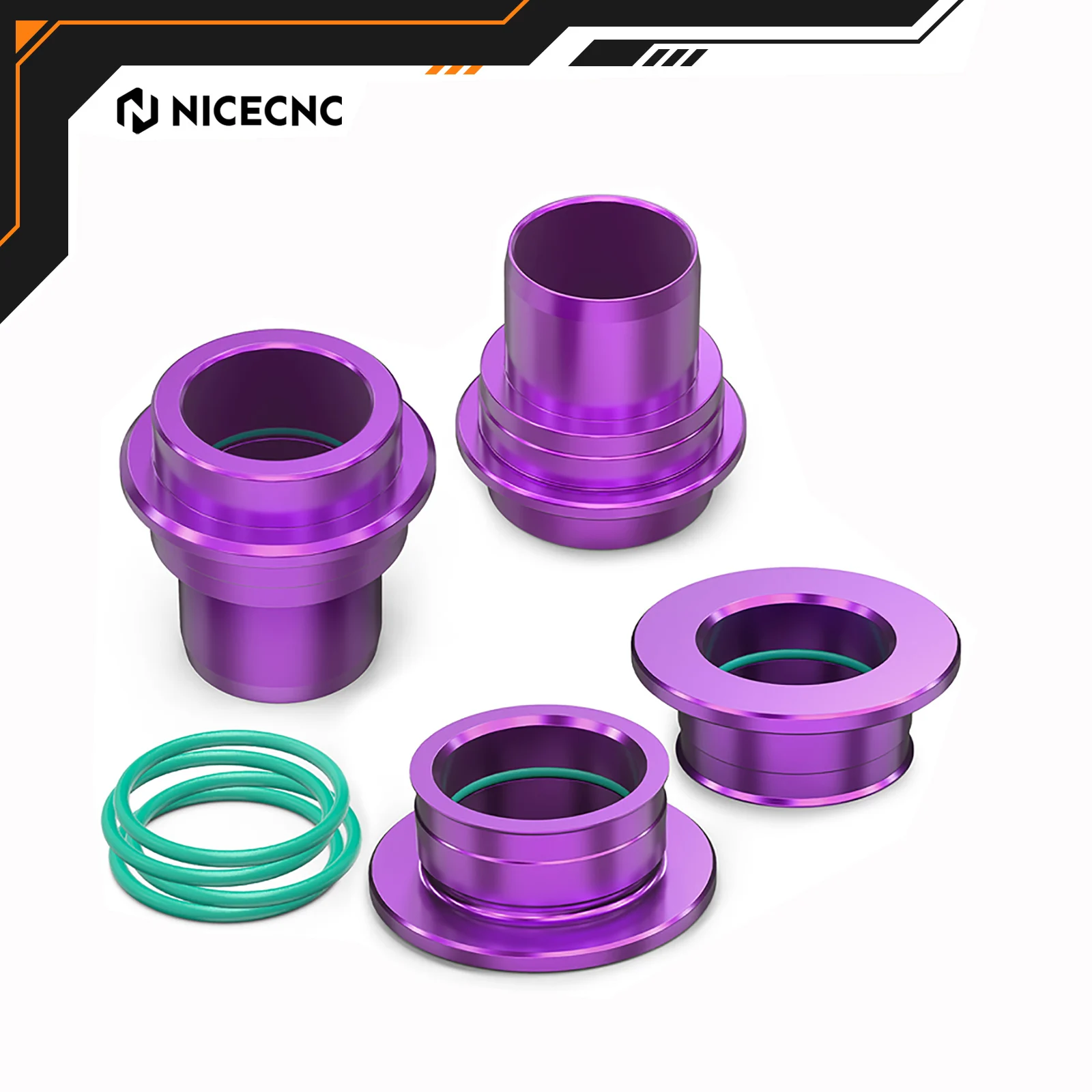 

NICECNC For Stark Varg EX MX 2024-2025 Front Rear Wheel Spacers Hub Collars With O-rings Electrical Motorbike 7075-T6 Aluminum